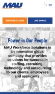 How mau.com looks like on a mobile device such as an iPhone.