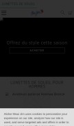 How mauijim.com looks like on a mobile device such as an iPhone.