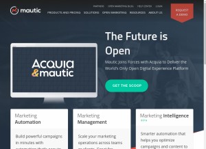 How mautic.com looks like on a tablet such as an iPad.