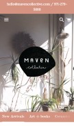 How mavencollective.com looks like on a mobile device such as an iPhone.