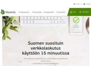 How maventa.com looks like on a tablet such as an iPad.