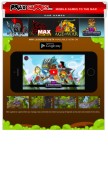 How maxgames.com looks like on a mobile device such as an iPhone.