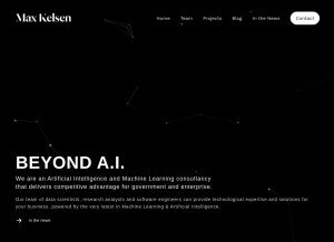 How maxkelsen.com looks like on a tablet such as an iPad.