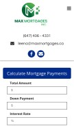 How maxmortgages.ca looks like on a mobile device such as an iPhone.