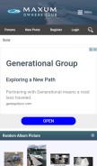 How maxumownersclub.com looks like on a mobile device such as an iPhone.