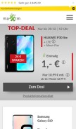 How maxxim.de looks like on a mobile device such as an iPhone.