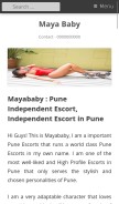How mayababy.in looks like on a mobile device such as an iPhone.
