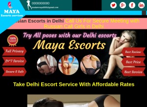How mayaescortservice.com looks like on a tablet such as an iPad.