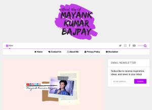 How mayankkumarbajpay.blogspot.com looks like on a tablet such as an iPad.