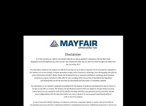 How mayfairhousing.com looks like on a tablet such as an iPad.