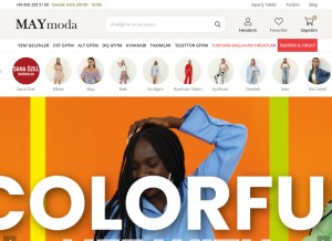How maymoda.com looks like on a tablet such as an iPad.