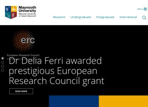 How maynoothuniversity.ie looks like on a tablet such as an iPad.