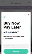 How mayvenn.com looks like on a mobile device such as an iPhone.