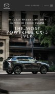 How mazdausa.com looks like on a mobile device such as an iPhone.