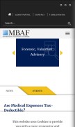 How mbafcpa.com looks like on a mobile device such as an iPhone.
