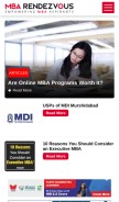 How mbarendezvous.com looks like on a mobile device such as an iPhone.