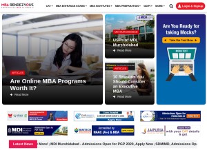 How mbarendezvous.com looks like on a tablet such as an iPad.