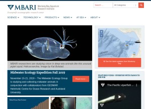 How mbari.org looks like on a tablet such as an iPad.