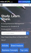 How mbaskool.com looks like on a mobile device such as an iPhone.