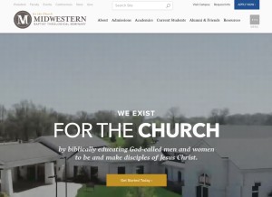 How mbts.edu looks like on a tablet such as an iPad.