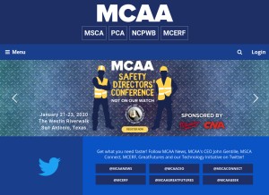 How mcaa.org looks like on a tablet such as an iPad.