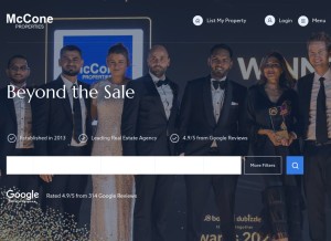How mcconeproperties.com looks like on a tablet such as an iPad.