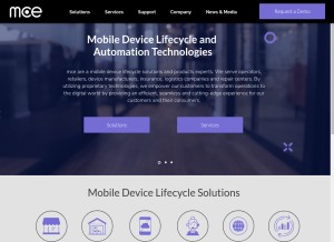 How mce-sys.com looks like on a tablet such as an iPad.