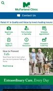 How mcfarlandclinic.com looks like on a mobile device such as an iPhone.