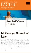 How mcgeorge.edu looks like on a mobile device such as an iPhone.