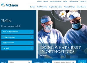 How mclaren.org looks like on a tablet such as an iPad.