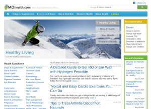 How md-health.com looks like on a tablet such as an iPad.