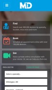 How md.com looks like on a mobile device such as an iPhone.