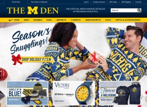 How mden.com looks like on a tablet such as an iPad.