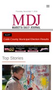 How mdjonline.com looks like on a mobile device such as an iPhone.