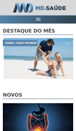 How mdsaude.com looks like on a mobile device such as an iPhone.
