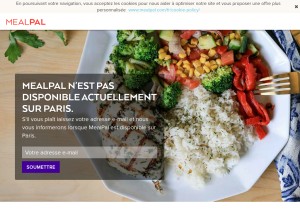 How mealpal.com looks like on a tablet such as an iPad.