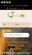 How mealplannerpro.com looks like on a mobile device such as an iPhone.