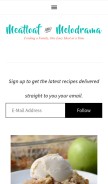 How meatloafandmelodrama.com looks like on a mobile device such as an iPhone.