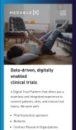 How medable.com looks like on a mobile device such as an iPhone.