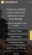 How medbridgeed.com looks like on a mobile device such as an iPhone.