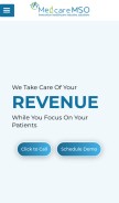 How medcaremso.com looks like on a mobile device such as an iPhone.