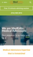 How mededits.com looks like on a mobile device such as an iPhone.