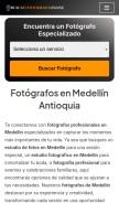 How medellin.buscatufotografo.online looks like on a mobile device such as an iPhone.