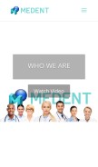 How medent.com looks like on a mobile device such as an iPhone.
