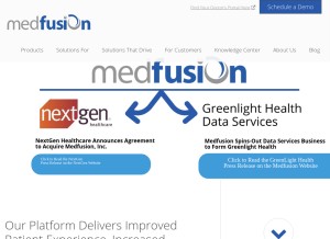 How medfusion.net looks like on a tablet such as an iPad.