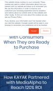 How mediaalpha.com looks like on a mobile device such as an iPhone.