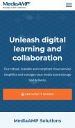 How mediaamp.org looks like on a mobile device such as an iPhone.