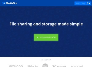 How mediafire.com looks like on a tablet such as an iPad.