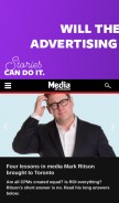 How mediaincanada.com looks like on a mobile device such as an iPhone.