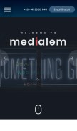 How medialem.com looks like on a mobile device such as an iPhone.